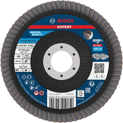 Bosch EXPERT X782 125 mm lamelový kotouč G80.